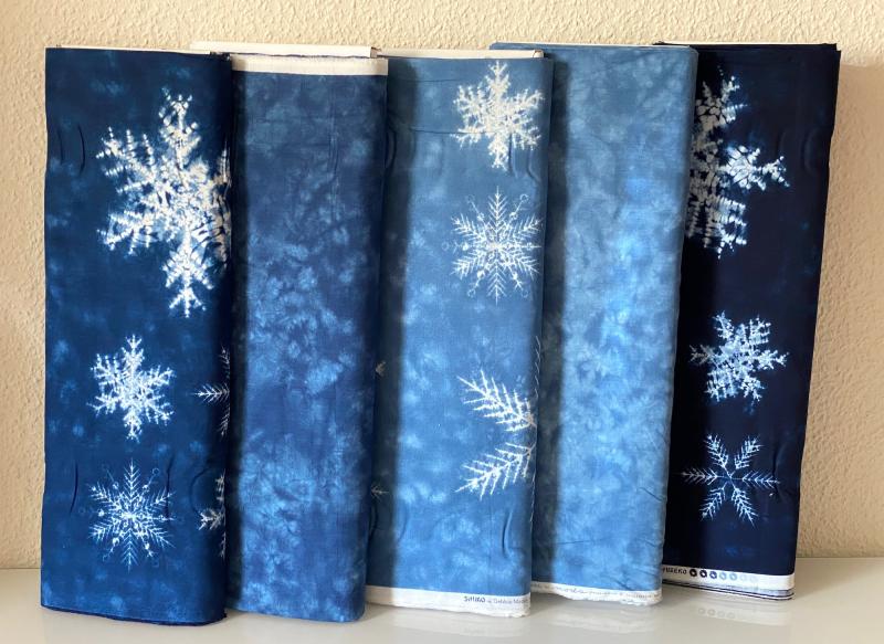 Panel "Schneeflocken auf dunkelblau" Debby Maddy