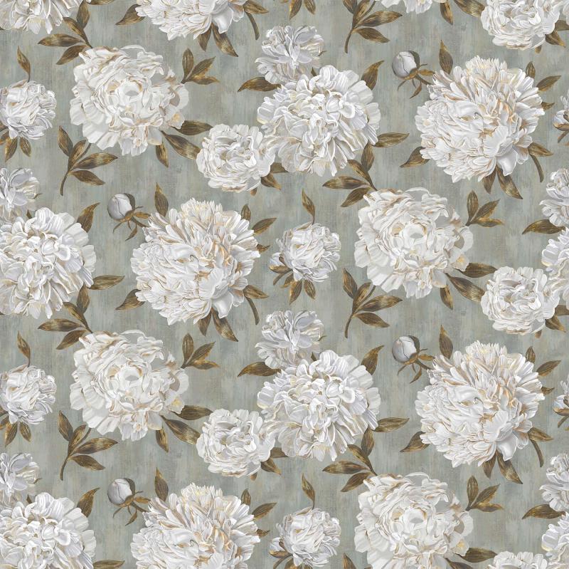 Ophelia - weiße Blüten auf graubraunem Grund
