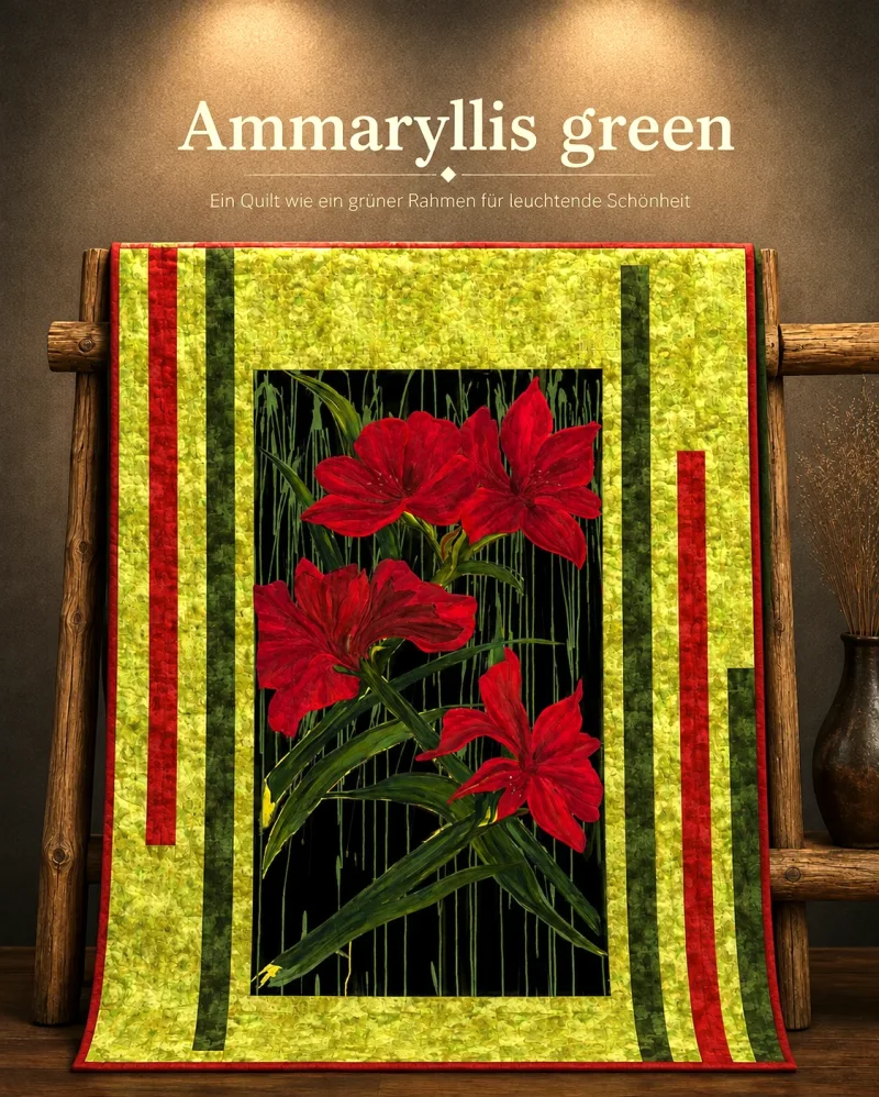Ammaryllis green - Quilt Kit
