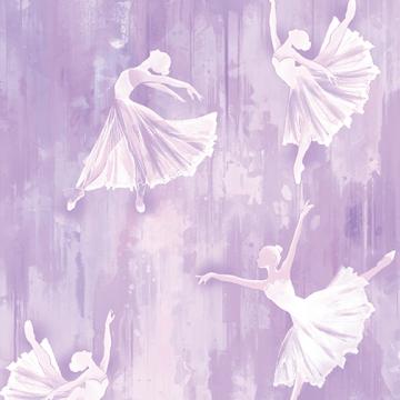 Ballerina Silhouette auf lila