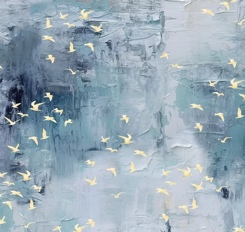 Behind Blue Eyes - Plaster with Birds