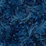 Beyond the Pines - Swirling BranchTexture midnight blue