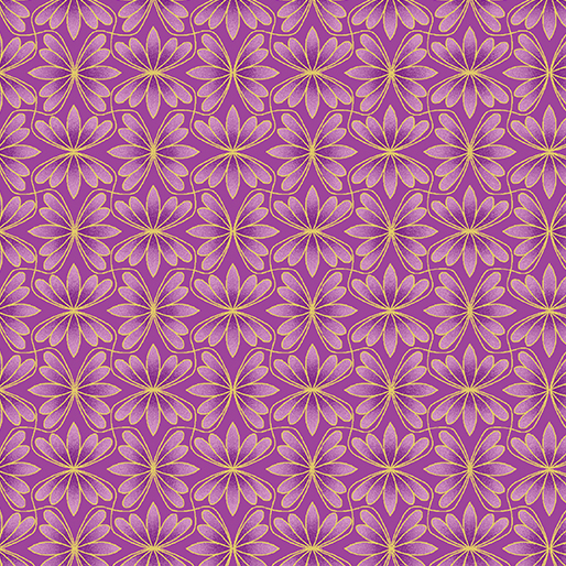 Blütenblätter Zeichnung purple/gold -  Alluring Butterflies