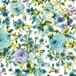 Blumenvielfalt türkisblau - Bloom On