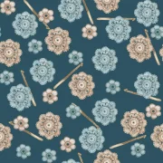 Cosy Knit - Häkelblumen teal