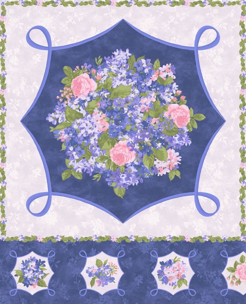 Cottage Bouquet - Panel hellgrundig
