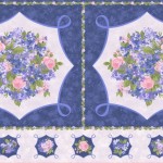 Cottage Bouquet - Panel blaugrundig