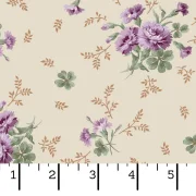 Courtland - Carnations and Clover Dark Cream