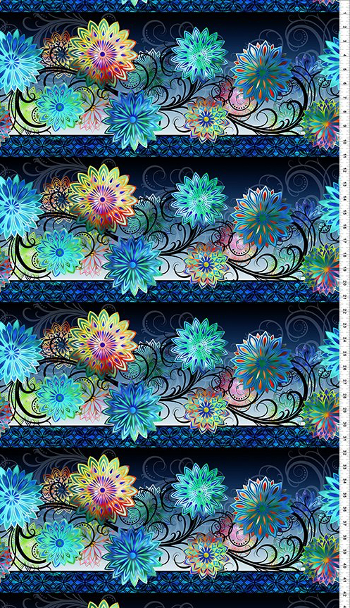 Dazzle - Blüten Bordüre blue