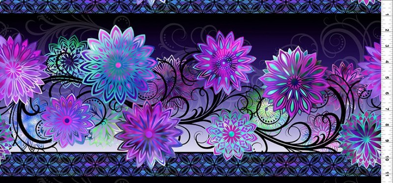 Dazzle - Blüten Bordüre purple