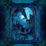 Drachen Szene blue - Panel