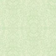Etched Tulips - Dotted Damask Light Green