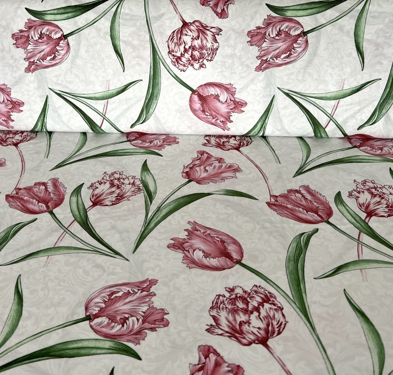Etched Tulips creme