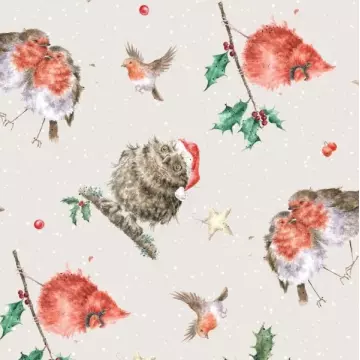 Feathered Friends - Ecru -  One Snowy Day