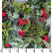 Hand Picked Christmas - Deck the Halls green/red