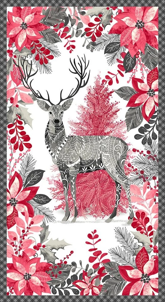 Holiday Style - Panel Christmas Deer