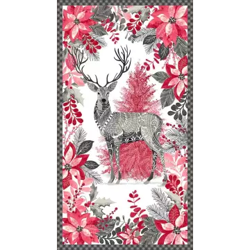 Holiday Style - Panel Christmas Deer
