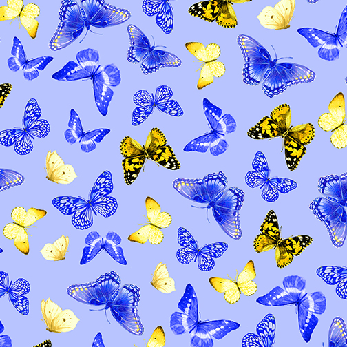 Schmetterlinge auf hellblau