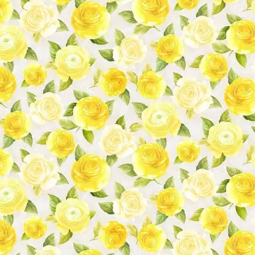 Lemon Bouquet - kleine gelbe Rosen mit Blättern