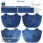 Makers Bag "Zebra blue" - Panel