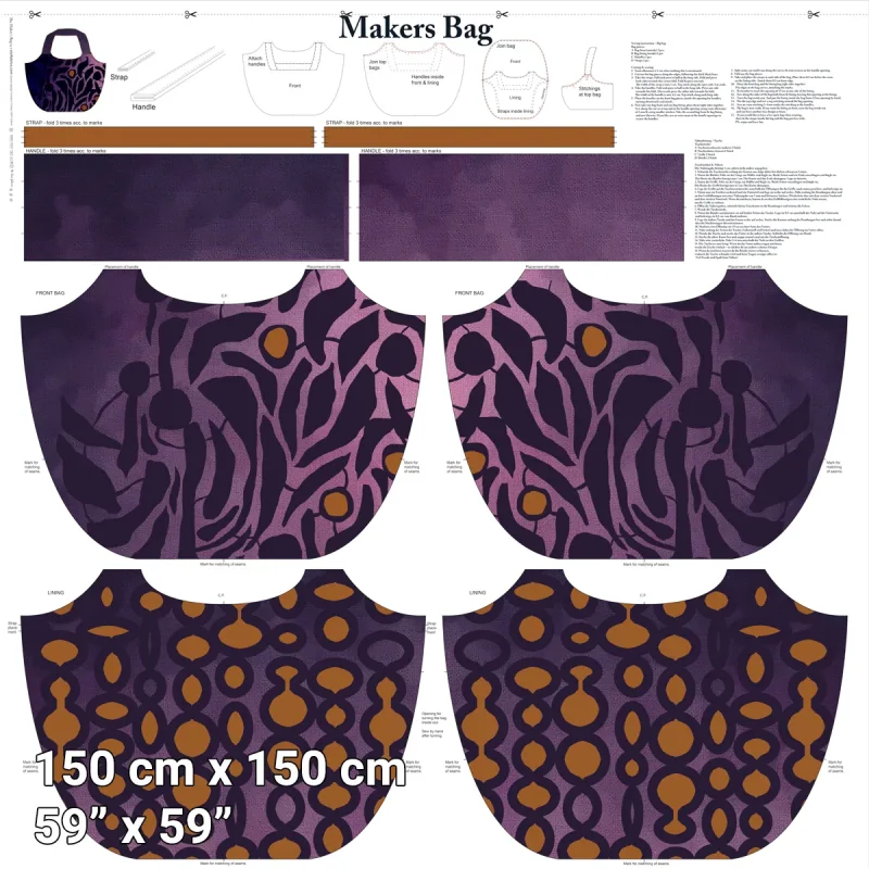 Makers Bag "Lila Orange" - Panel