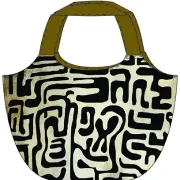Makers Bag "Ornament braun schwarz" - Panel