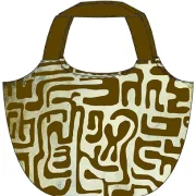 Makers Bag "Ornament braun schwarz" - Panel