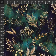 Midnight Flora - Deep Teal