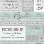 Words to Quilt By - Panel multi