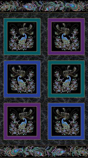 Panel Peacock Box schwarz