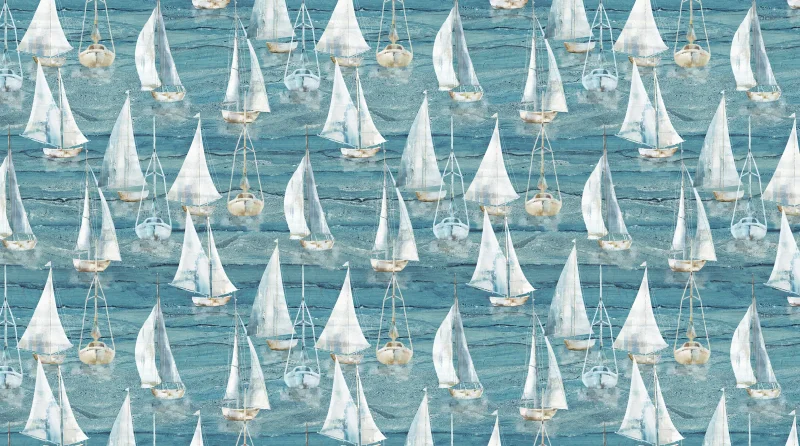 Smooth Sailing - Segelboote blau
