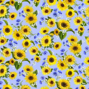 Sonnenblumen auf hellblau