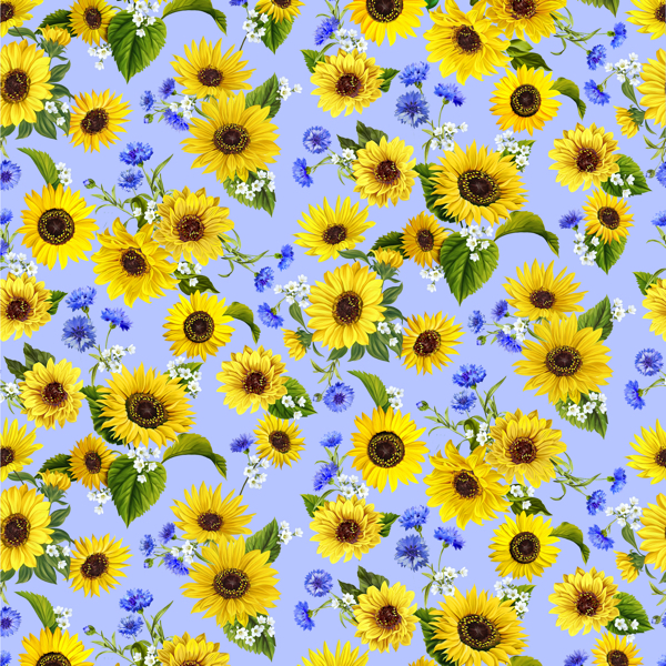 Sonnenblumen auf hellblau