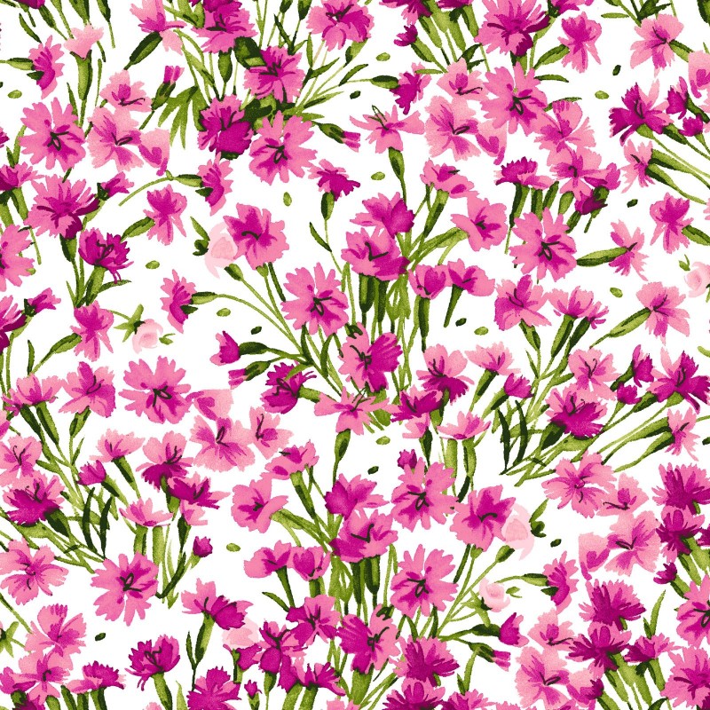 Nelken allover pink - Bloom On