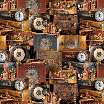 Time Travel - Steampunk Gepäck braun