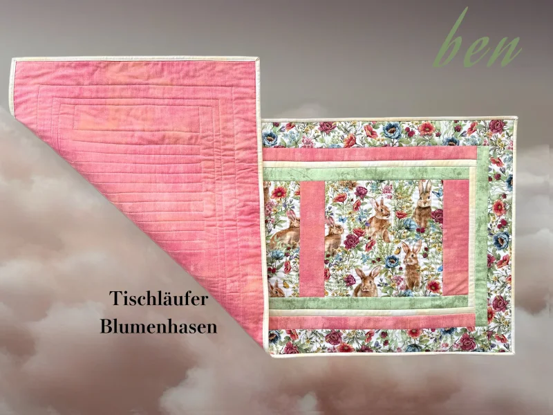 Tischläufer "Blumenhasen" - Quilt Kit