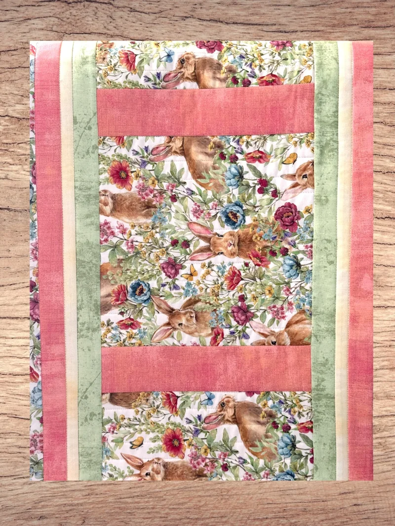 Tischläufer "Blumenhasen" - Quilt Kit