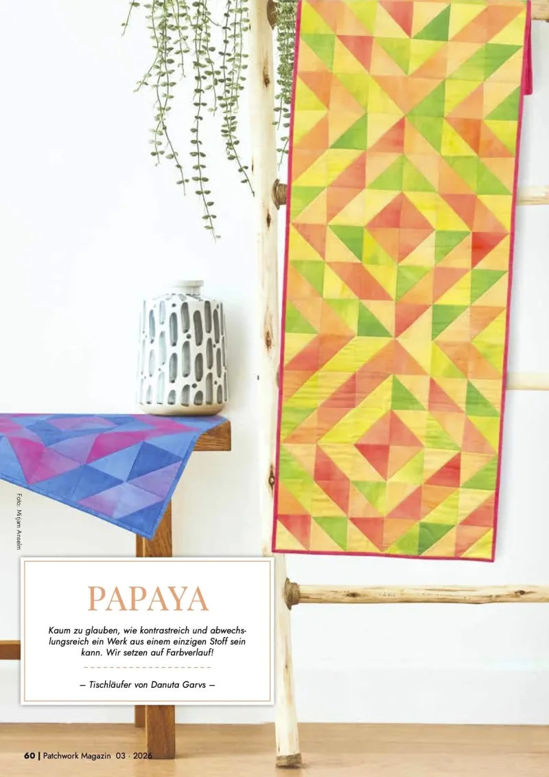 Tischläufer Papaya - Quilt Kit