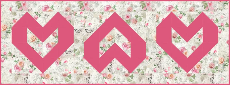 Rosenherz Tischläufer - Quilt Kit