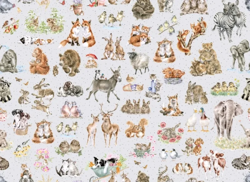 Together is Better - One-Way Packed Animals - soft grey