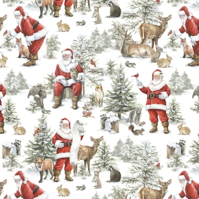 Woodland Whispers - Weihnachtsmann mit Wildtieren