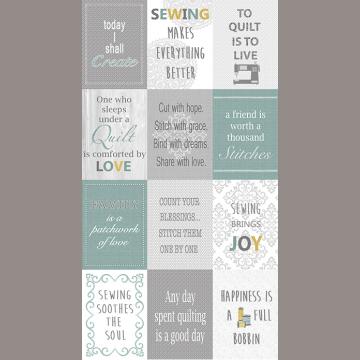 Words to Quilt By - Panel Quilter Patch