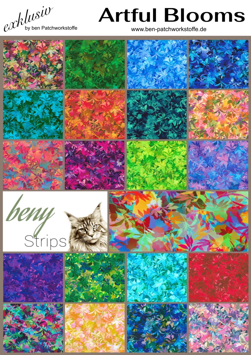 beny Strips Artful Blooms