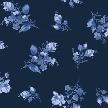 blaue Blüten auf dunkelblau