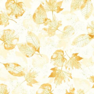 fallende Blätter in creme und gold