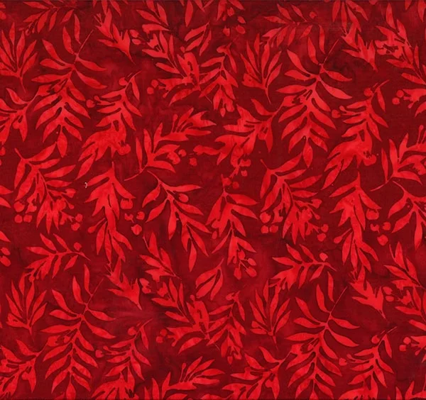 Bali Handpaint - Scarlet Leaf