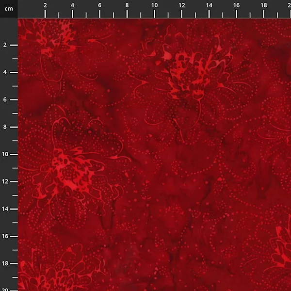 Bali Handpaint - Scarlet Blüte
