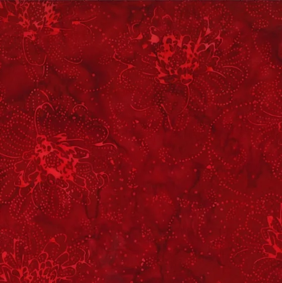 Bali Handpaint - Scarlet Blüte