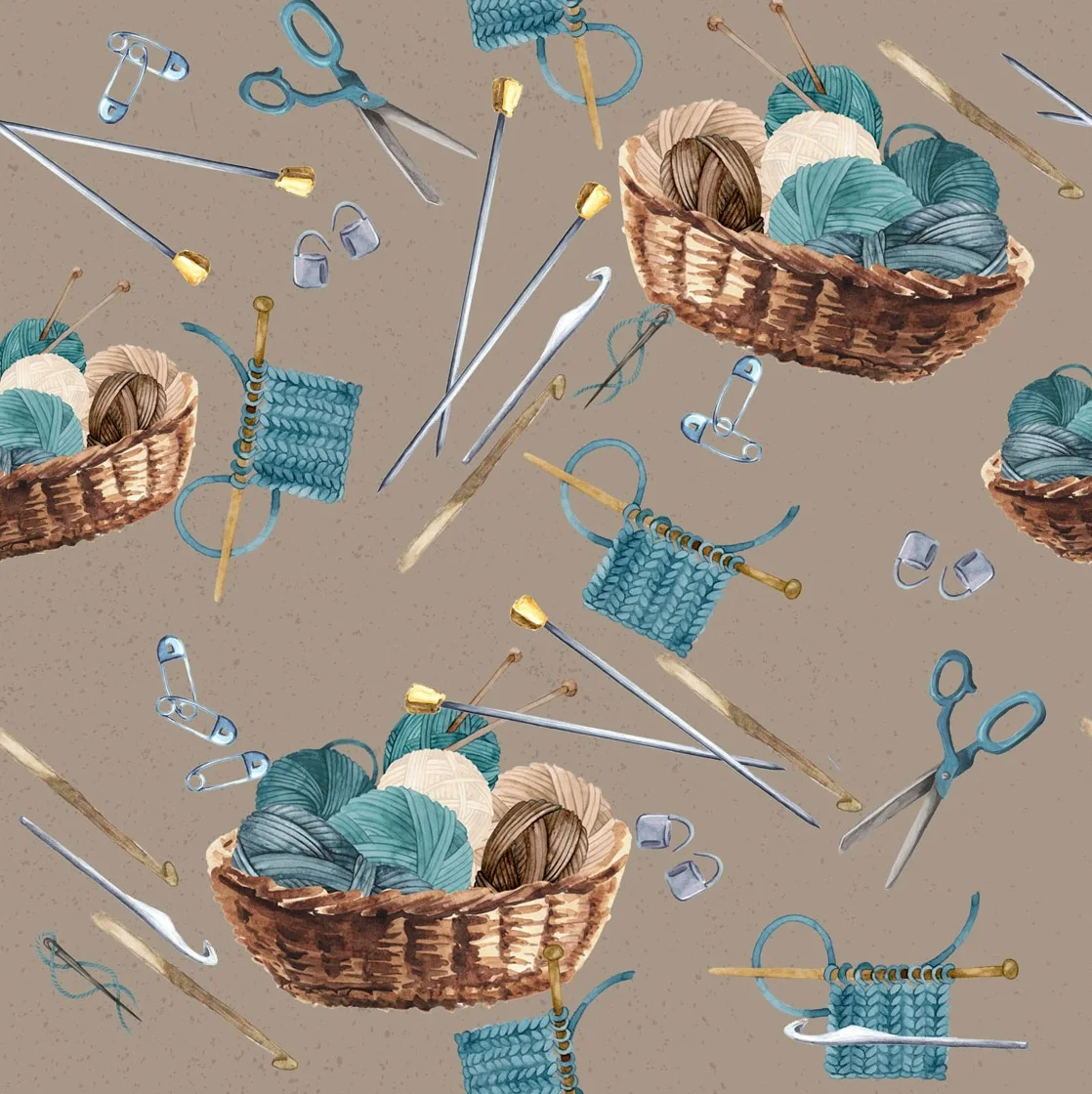 Cosy Knit - Wollkorb teal