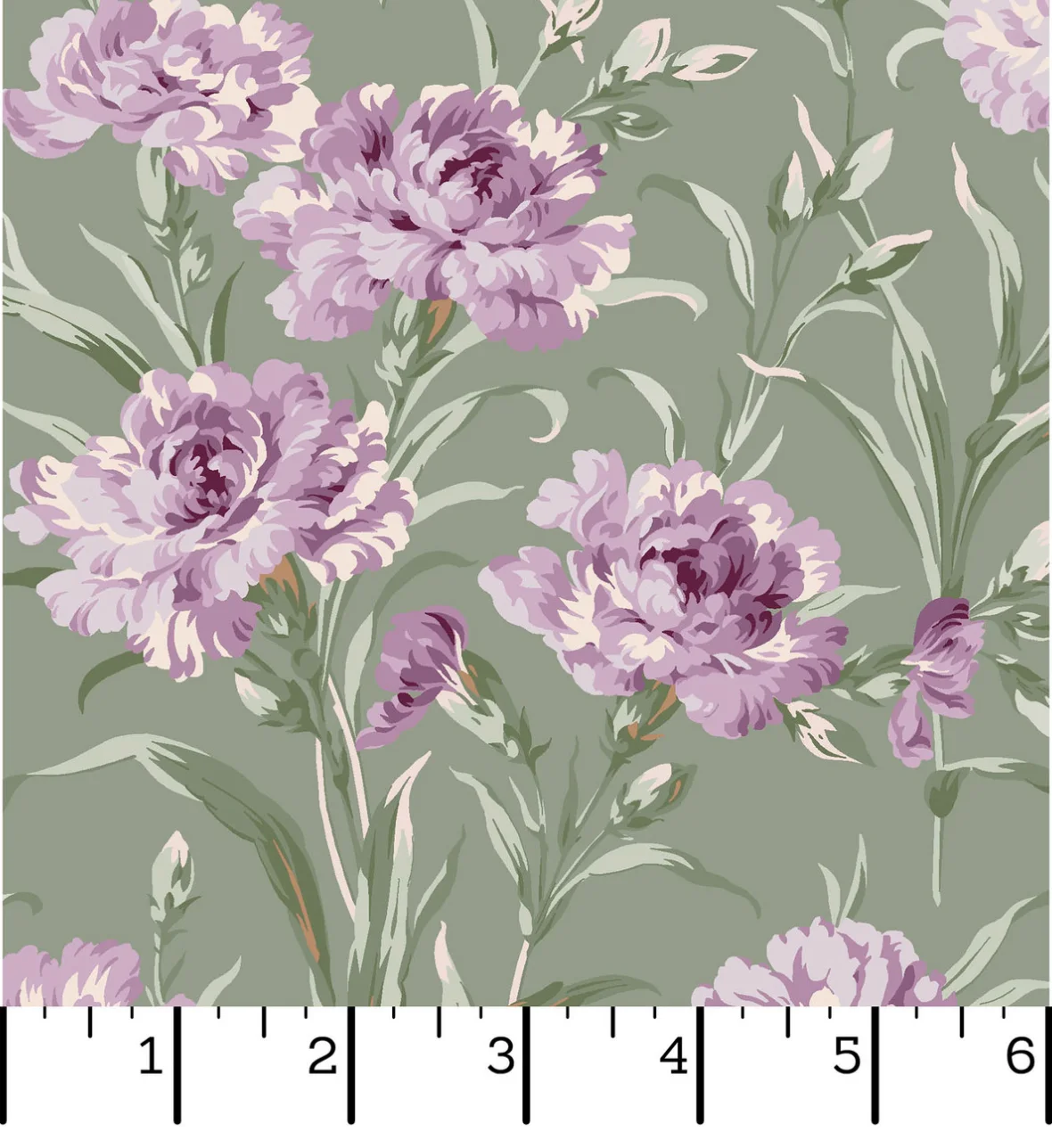 Courtland - Trailing Carnations Sage Green